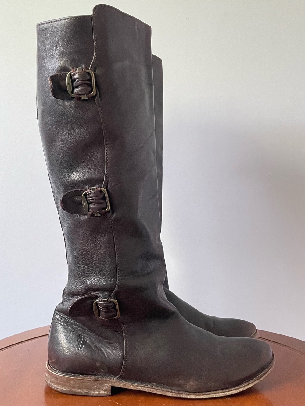 Frye Paige Tall Buckle leather riding boots | US 8.5B